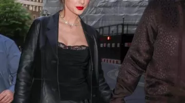 Taylor Swift London 2026 Black Leather Coat