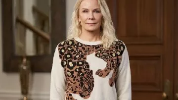Valiente y la hermosa Katherine Kelly Lang Leopardo Jumper en La Valiente y la Hermosa