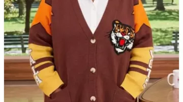Tiger Print Cardigan worn by Self - Co-Host (Whoopi Goldberg) in The View (S28)