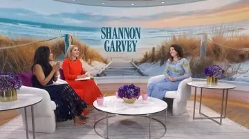 Reformation Elio Knit Top worn by Shannon Garvey as seen in Today with Jenna & Sheinelle on May 12, 2026