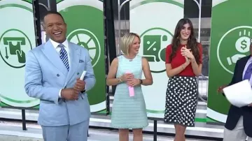 Eliza J Fringe Detail Sleeveless Tweed Dress worn by Dylan Dreyer as seen in Today on May 13, 2026