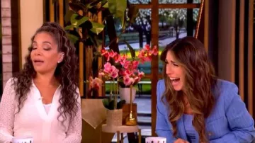 Veronica Beard Miller Pinstripe Dickey Jacket worn by Alyssa Farah Griffin as seen in The View on May 13, 2026