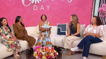Oscar de la Renta One Shoulder Silk Drape Dress worn by Tamron Hall as seen in Tamron Hall Show on May 8, 2026