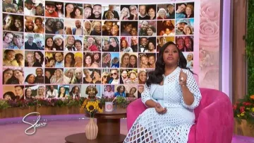 Maje Crochet dress with Removable Lining worn by Sherri Shepherd as seen in Sherri on  May 7, 2026