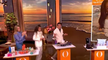 Sandro Satin Trousers worn by Sunny Hostin as seen in The View on May 15, 2026