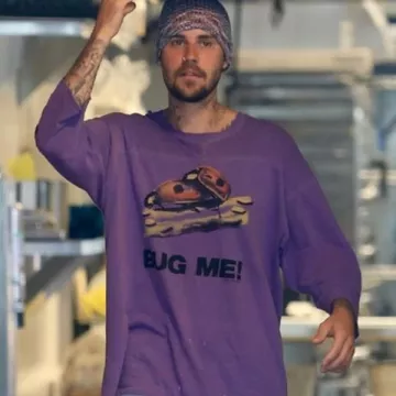 This Bug Me Sweatshirt worn by Justin Bieber on the The Architecture Café In LA 2026