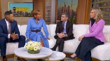 Polo Ralph Lauren Stripe Cotton Poplin Shirtdress worn by Robin Roberts as seen in Good Morning America on May 13, 2026