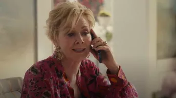 J.Crew Large Colorful Floral Rhinestone Earrings worn by Deborah Vance (Jean Smart) as seen in Hacks(S05E03)