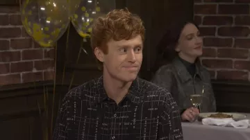 Vtg Manhattan Rayon Large Shirt worn by Ben Marshall as seen in Saturday Night Live (S51E18)
