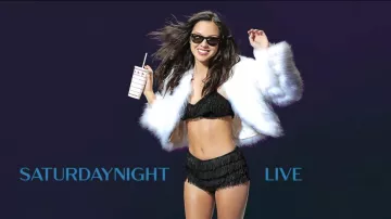 Unknown 1950S Black Cotton Cole Of California Sun Suit Swimsuit worn by Olivia Rodrigo as seen in Saturday Night Live (S51E18)