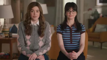 Reformation Bentley Cotton Blend Short Sleeve Polo Sweater Shirt worn by Sarah Sherman as seen in Saturday Night Live (S51E18)