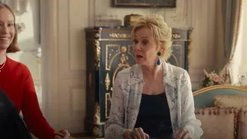 Tory Burch Stone Drop Earrings worn by Deborah Vance (Jean Smart) as seen in Hacks(S05E05)