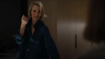 Olivia von Halle Silk Polka Dot Print Pajamas worn by Leslie Bibb as seen in Hacks(S05E07)