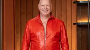 The Roast of Kevin Hart Jeff Ross Red Leather Jacket as seen in The Roast of Kevin Hart (S01E01)