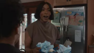 Staud Davina Asymmetric Top worn by Athena Grant (Angela Bassett) as seen in 9-1-1 (S09E18)