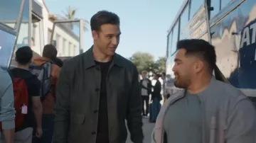 Reiss Adam Linen Four-Pocket Jacket worn by Eddie Diaz (Ryan Guzman) as seen in 9-1-1 (S09E18)