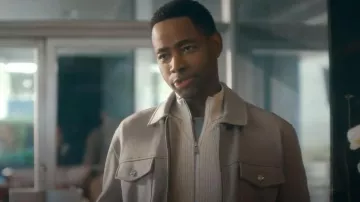 Reiss Medina Interlock Zip Through Overshirt worn by Jay Brown (Jay Ellis) as seen in Running Point (S02E07)