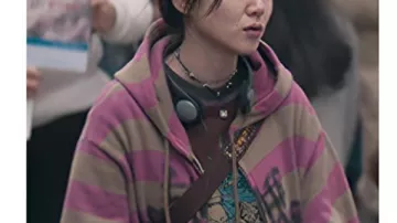 The Wonderfools S01 Park Eun-bin Pink Striped Hoodie