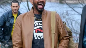 The Boys S05 Laz Alonso Brown Leather Jacket