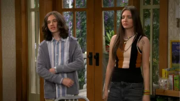 A.L.C. Marco Top worn by Sofia Hasmik as seen in The Neighborhood (S08E19)