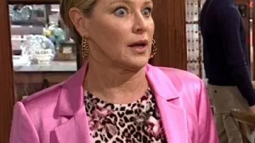 The Young and the Restless Leopard Floral T-Shirt worn by (Sharon Case) as seen in The Young, the Gay and the Restless