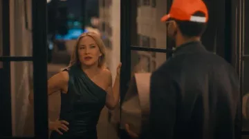 Ronny kobo Pelle Faux-Leather One-Shoulder Knee-Length Dress worn by Isla Gordon (Kate Hudson) as seen in Running Point (S02E10)