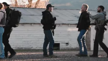Wrangler Men's Loose Straight Jean worn by Kayce Dutton (Luke Grimes) as seen in Marshals (S01E09)