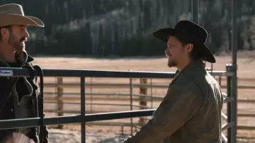 Cave and Post Riders Jacket Waxed Canvas Oak worn by Kayce Dutton (Luke Grimes) as seen in Marshals (S01E10)