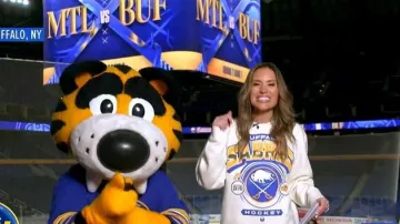 Buffalo Proshop Buffalo Sabres Wild Collective Unisex Crewneck worn by Rhiannon Ally as seen in Good Morning America on May 18, 2026