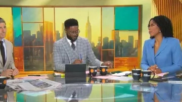Veronica Beard Izara Dickey Jacket worn by Adriana Diaz as seen in CBS Mornings on May 14, 2026