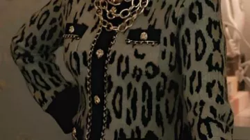 Leopard Print Cardigan worn by (Tracey Ullman) in Elsbeth
