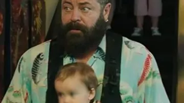 Margos tiene problemas de dinero Camisa hawaiana que lleva Jinx (Nick Offerman) como se ve en Margo's Got Money Troubles