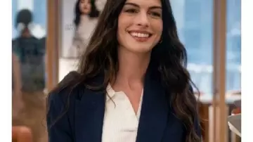 The Devil Wears Prada Double-Breasted Blazer worn by (Anne Hathaway) as seen in The Devil Wears Prada 2