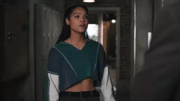 Fitz + Eddi Washed Color Block Pullover worn by Andrea Cruz (Ash Santos) as seen in Marshals (S01E12)