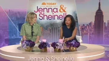 Stella McCartney Compact Knit Peplum Midi-Dress worn by Sheinelle Jones as seen in Today with Jenna & Sheinelle on  May 19, 2026