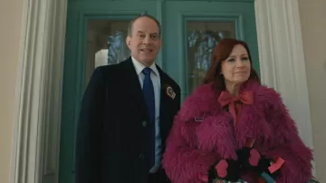 Nasty Gal Petite Premium Textured Fur Coat worn by Elsbeth Tascioni (Carrie Preston) as seen in Elsbeth (S03E18)