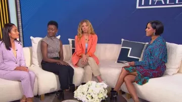 Mango Mottled Wrap Collar Sweater worn by Oyin Adedoyin as seen in Tamron Hall Show on May 18, 2026