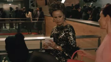 Adrianna Papell Women's Sequin Embroidered Midi Dress worn by Marilyn (Tracey Ullman) as seen in Elsbeth (S03E19)