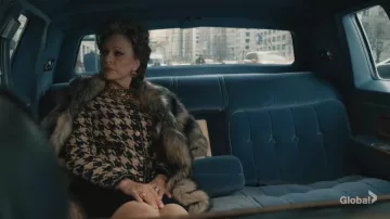 Elie Tahari Juno Houndstooth Tweed Jacket worn by Betty Heymouth (Tracey Ullman) as seen in Elsbeth (S03E19)