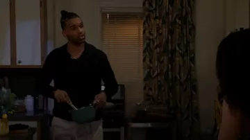 Fashion Nova Century Repaired Baggy Jeans worn by Izaiah Hawthorne (David Lami Friebe) as seen in Beyond the Gates(S02E86)