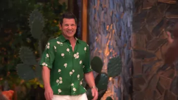 Sandro Abstract Floral Shirt worn by Nick Lachey as seen in Perfect Match (S04E03)