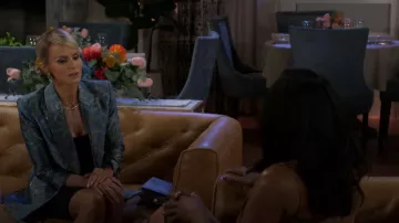 Bcbgmaxazria Silver Crocodile Embossed worn by Vanessa McBride (Lauren Buglioli) as seen in Beyond the Gates(S02E86)
