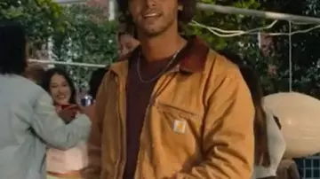 Off Campus S01 Antonio Cipriano Brown Jacket worn by Logan (Antonio Cipriano) in Off Campus (S01)