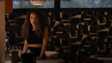 Rick Owens Cropped Top worn by Ebony Wilder (Cleopatra Coleman) as seen in Nemesis (S01E01)