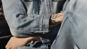 Trucker Jacket worn by Jungkook in Jung Kook in his favorite set. The 90s Trucker and 90s Straight Jean in Rebel Blue.