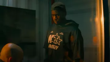 Amiri Ma Star Mesh Hoodie 'Black worn by Deon (Quincy Isaiah) as seen in Nemesis (S01E02)