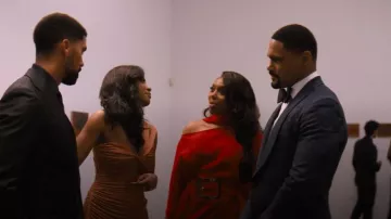 Taller Marmo Taylor Off-Shoulder Crepe-Cady Kaftan Red worn by Candace Stiles (Gabrielle Dennis) as seen in Nemesis (S01E03)