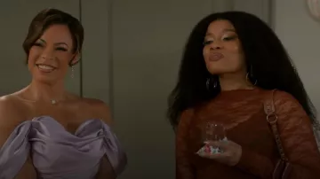 Mango Hanging Hoop Earrings worn by Eva Thomas (Ambyr Michelle) as seen in Beyond the Gates(S02E88)