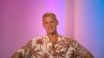 H&M Regular Fit Resort Shirt worn by Nick Pellecchia as seen in Perfect Match (S04E01)
