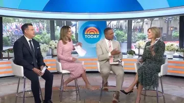Veronica Beard Asha Sandal worn by Savannah Guthrie as seen in Today on May 21, 2026